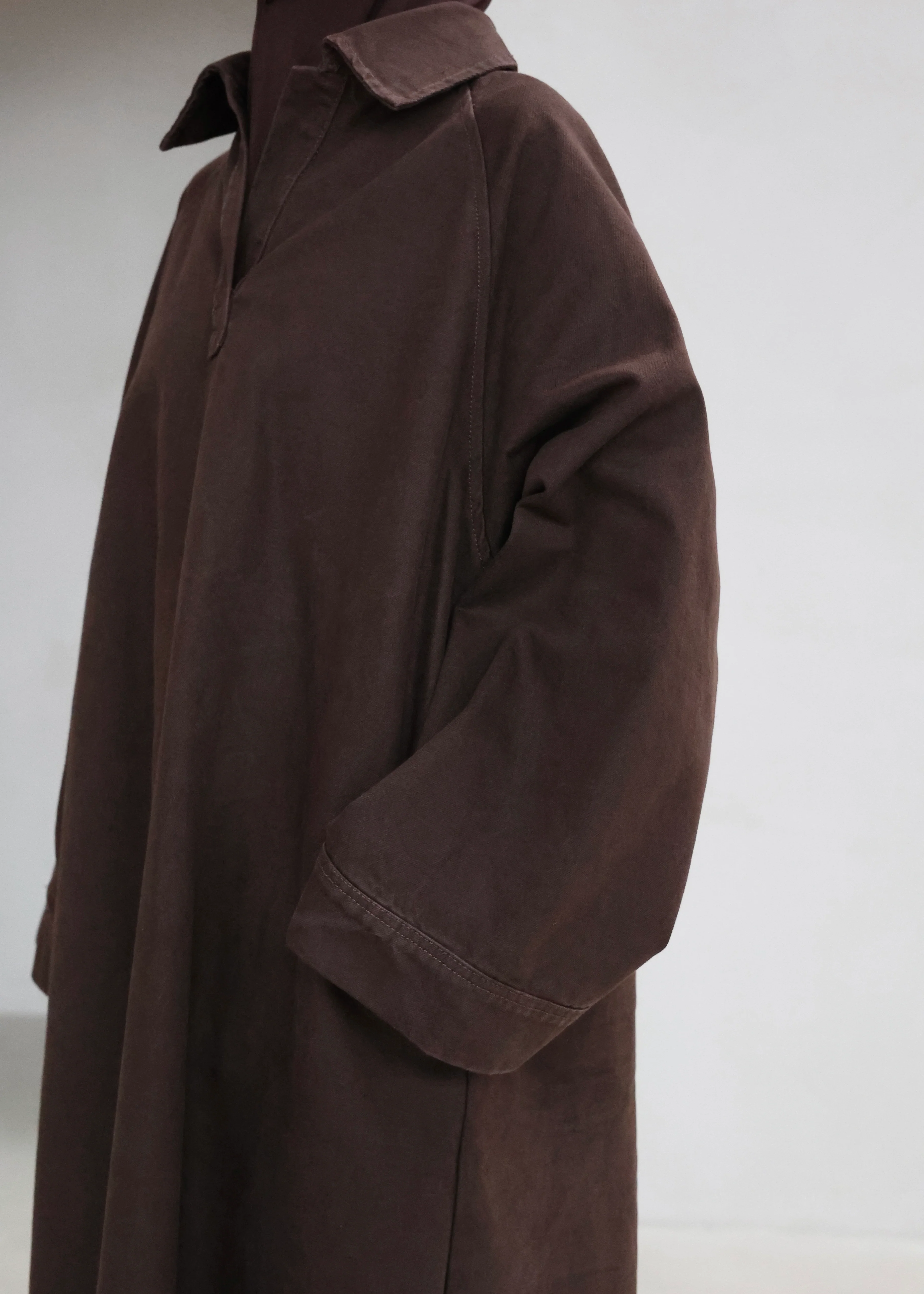 Abaya DENIM FLOW Brown - Image 5