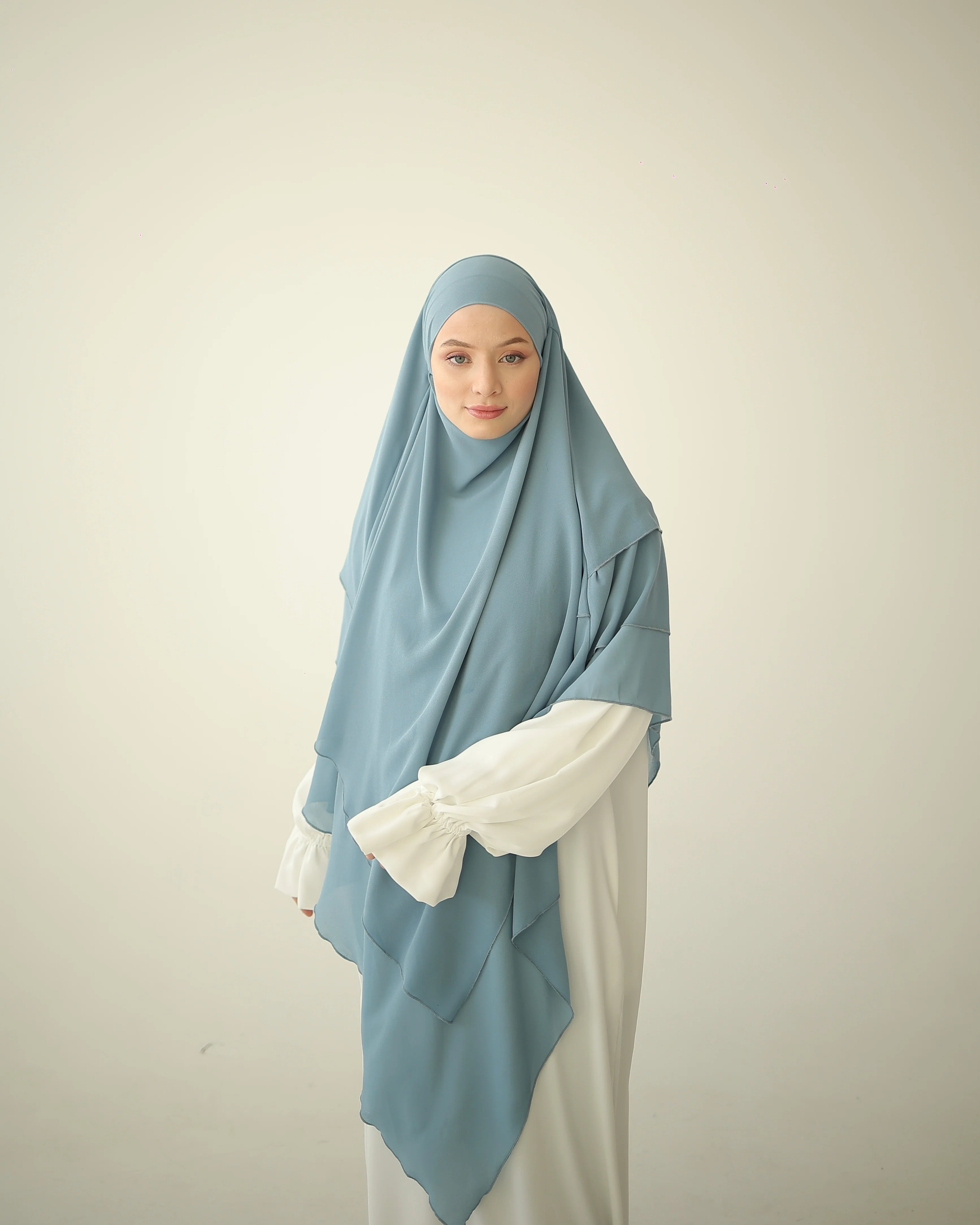 BLUE COTTON CANDY Khimar - Image 3