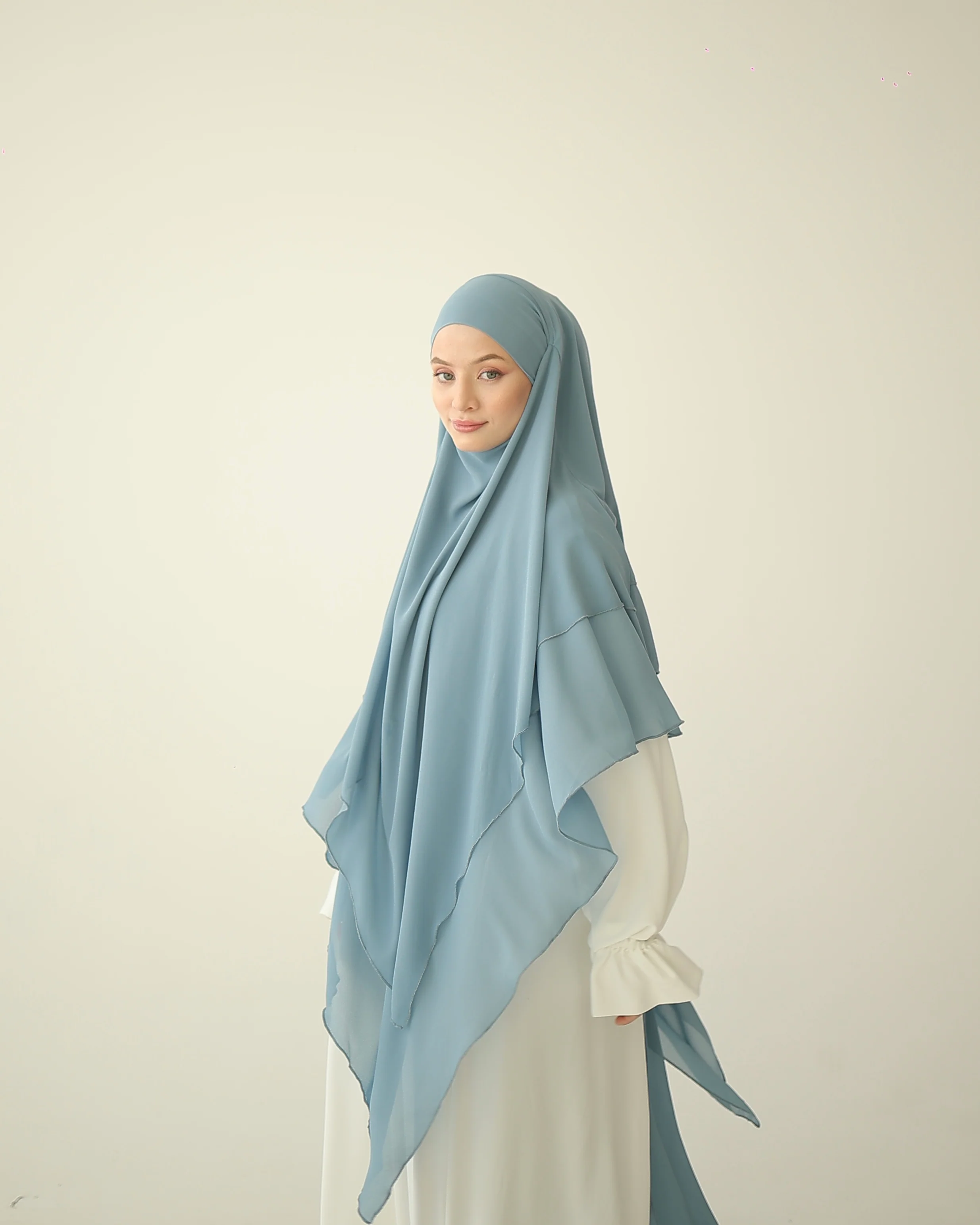 BLUE COTTON CANDY Khimar - Image 4