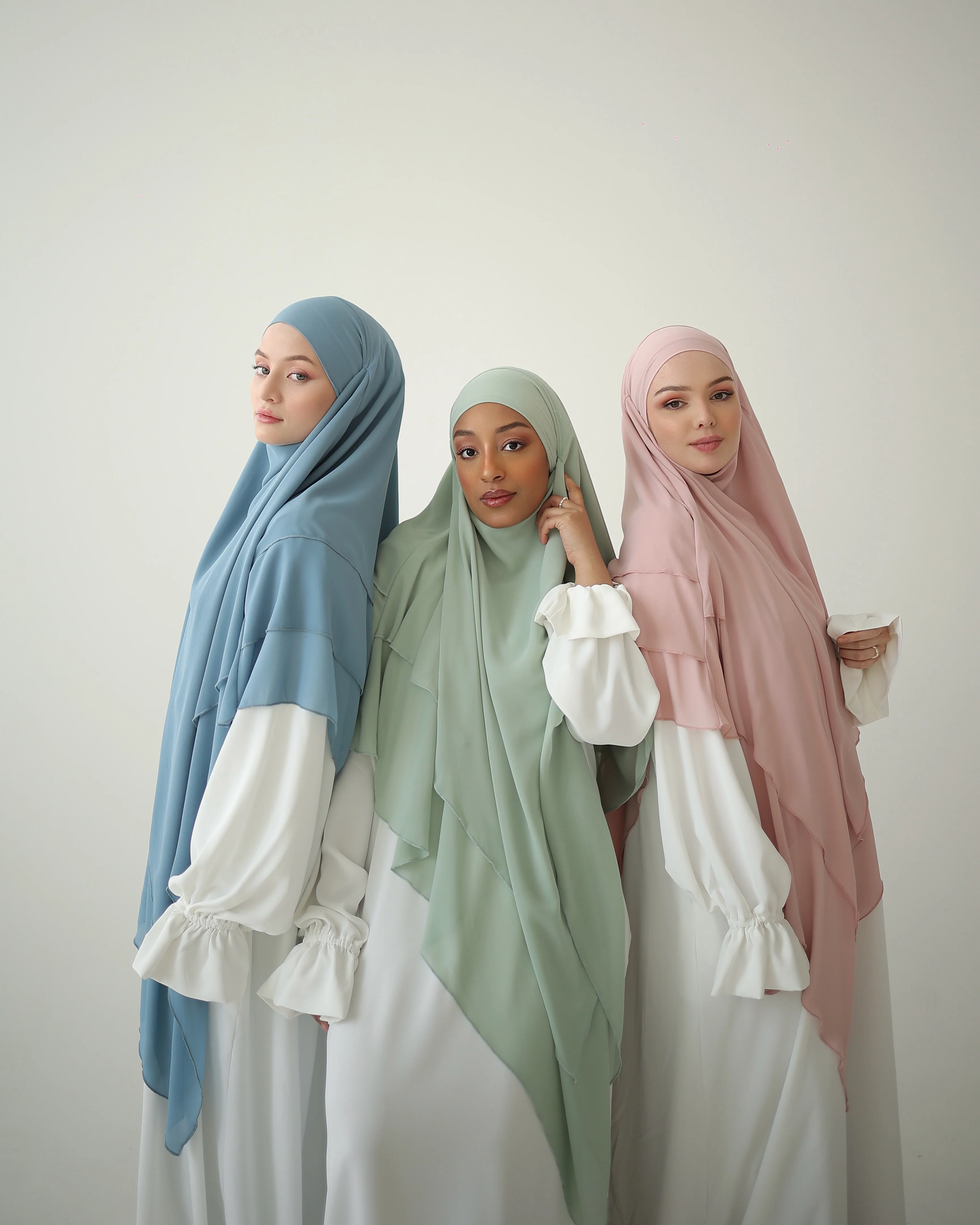 BLUE COTTON CANDY Khimar - Image 6