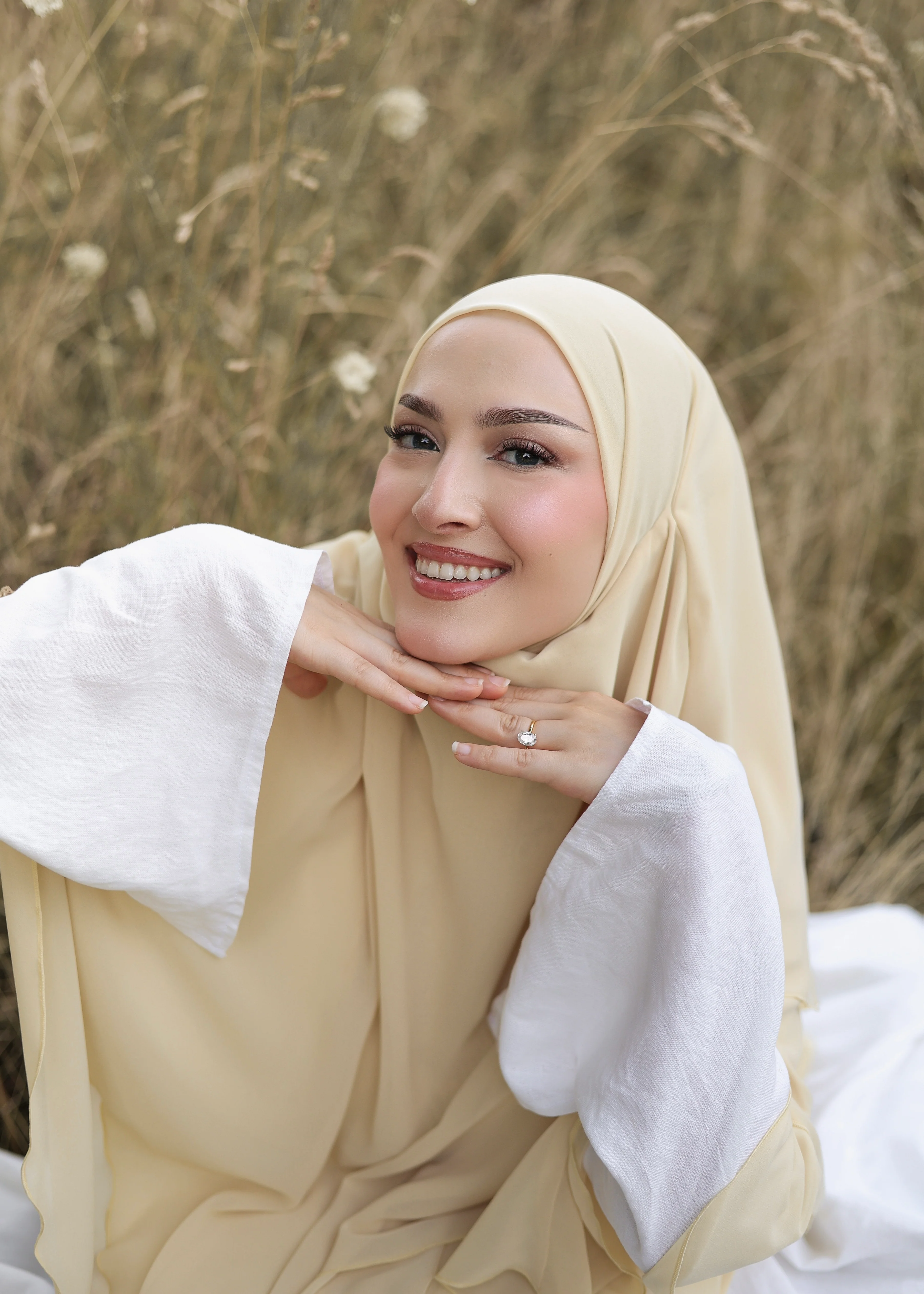 Chiffon Khimar BUTTER YELLOW - Image 3