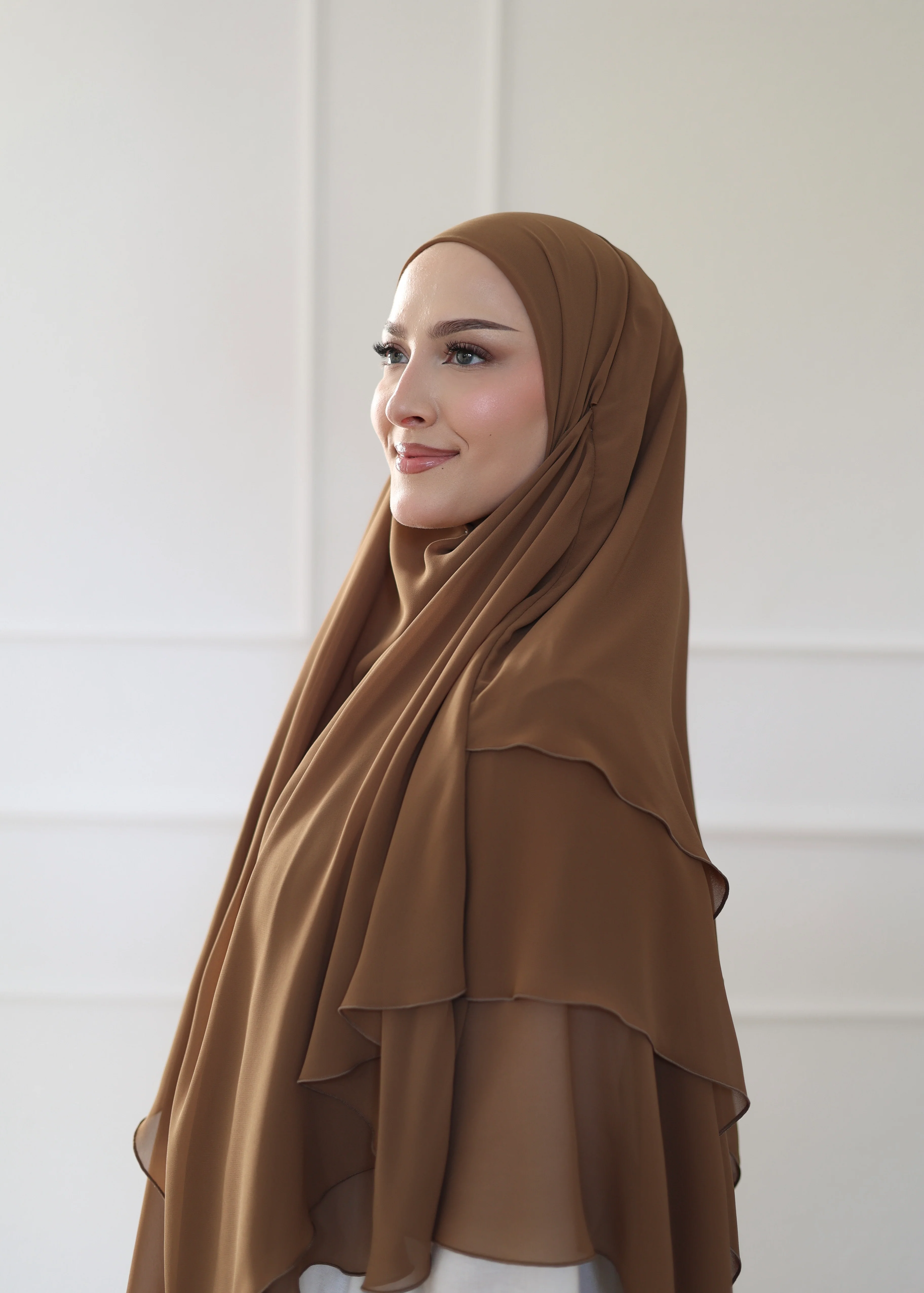 Chiffon Khimar CARAMEL - Image 2