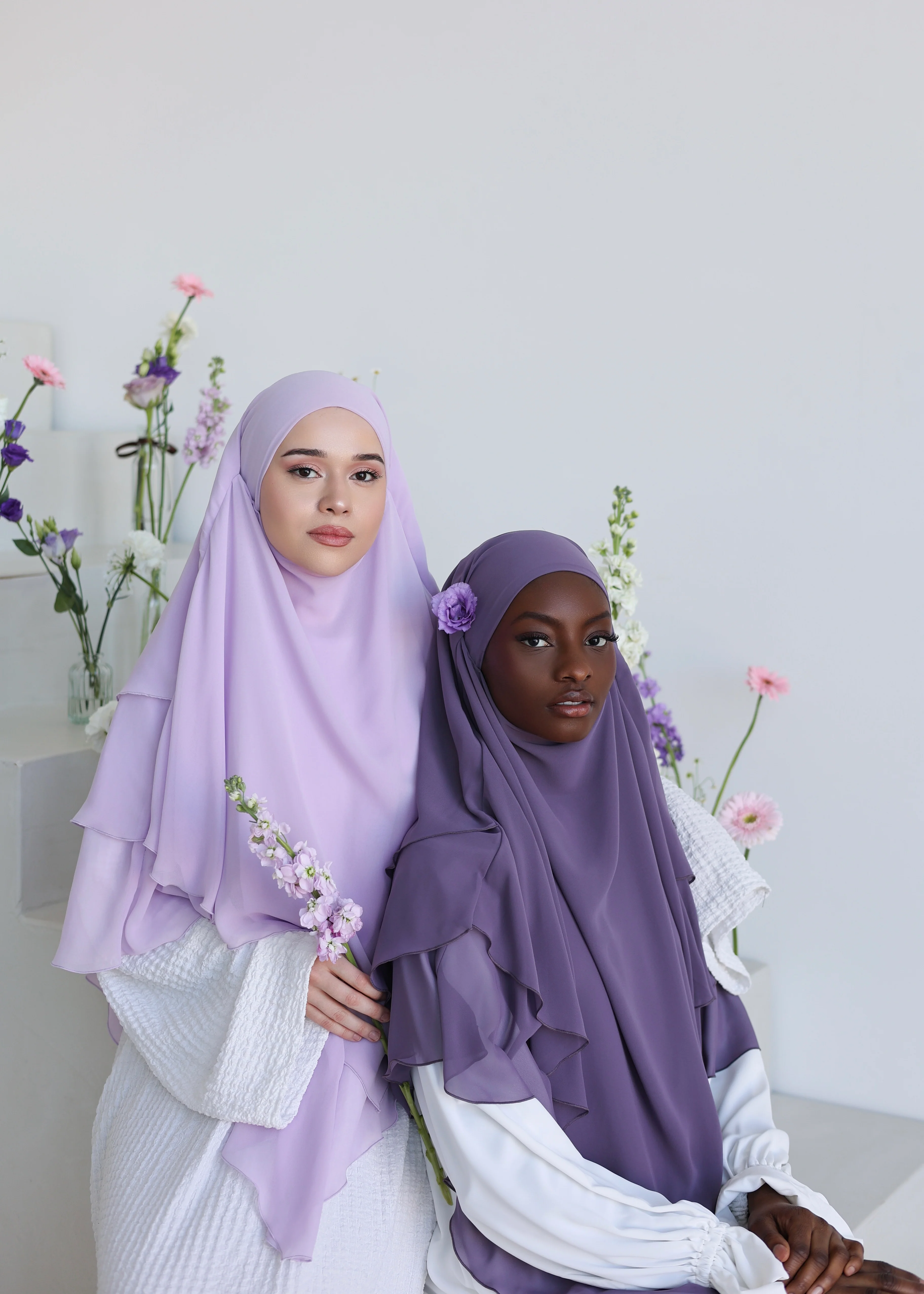 Chiffon Khimar LILAC - Image 2
