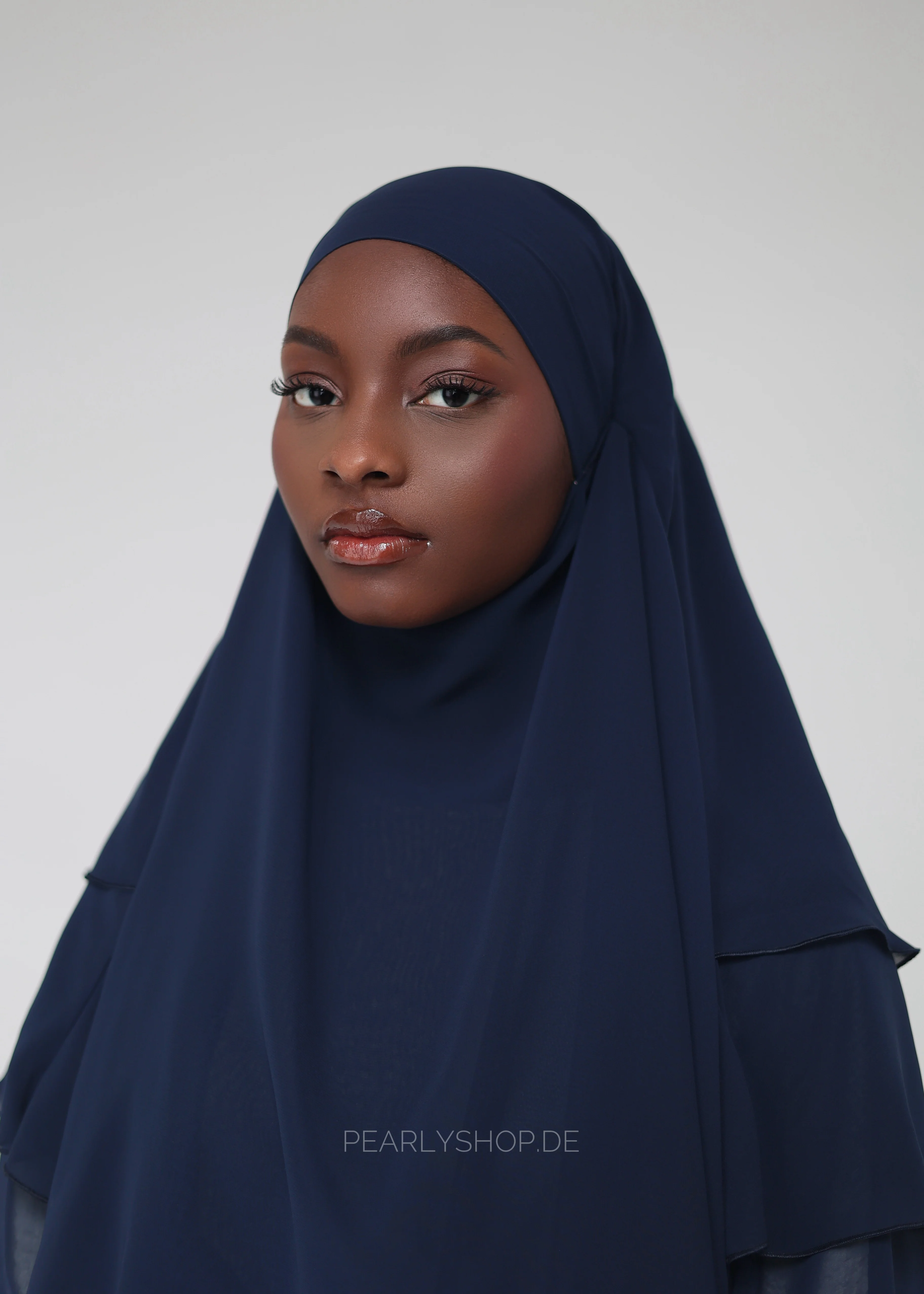 Chiffon Khimar MIDNIGHT BLUE - Image 2