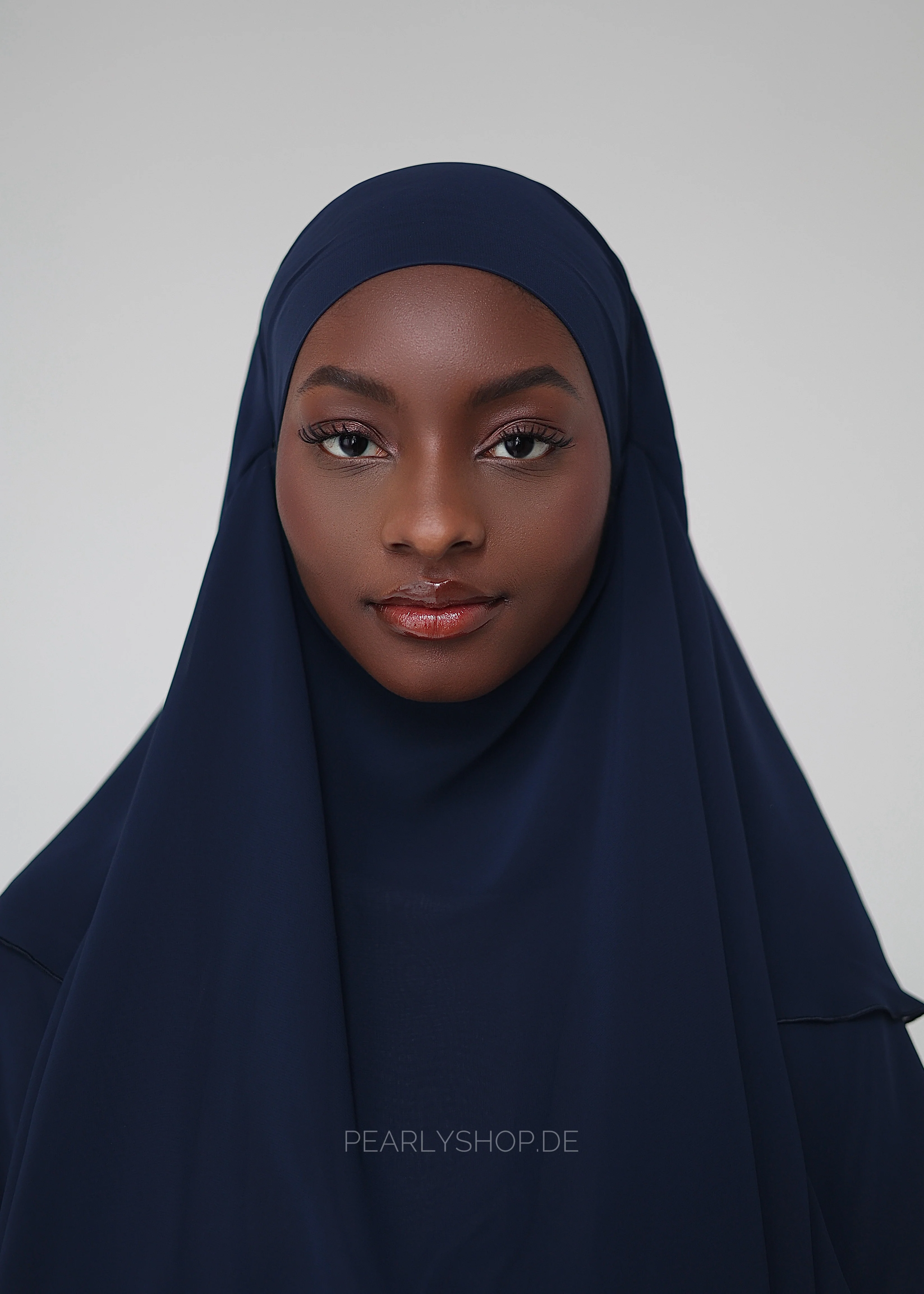 Chiffon Khimar MIDNIGHT BLUE - Image 3