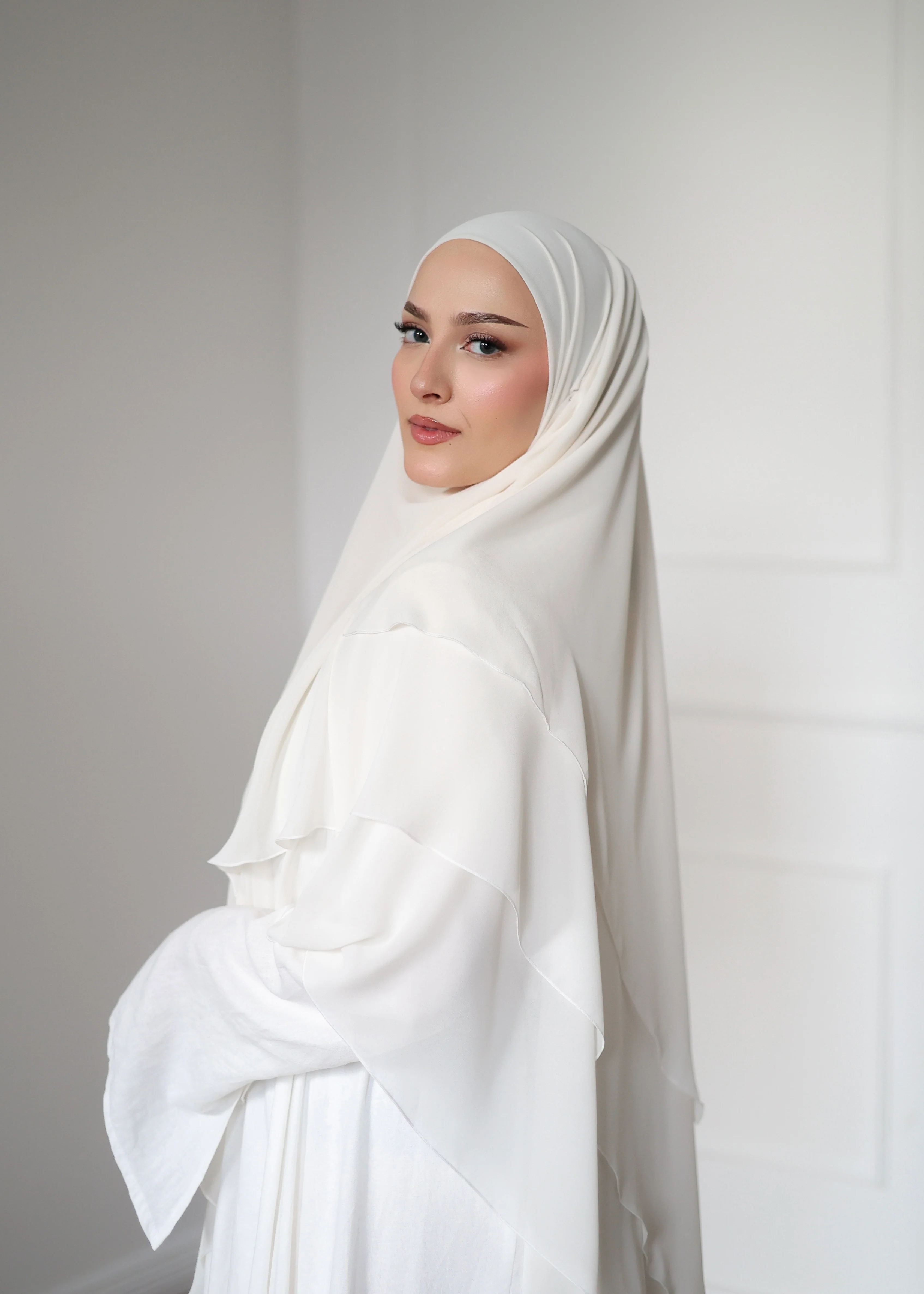 Chiffon Khimar COCONUT MILK - Image 4
