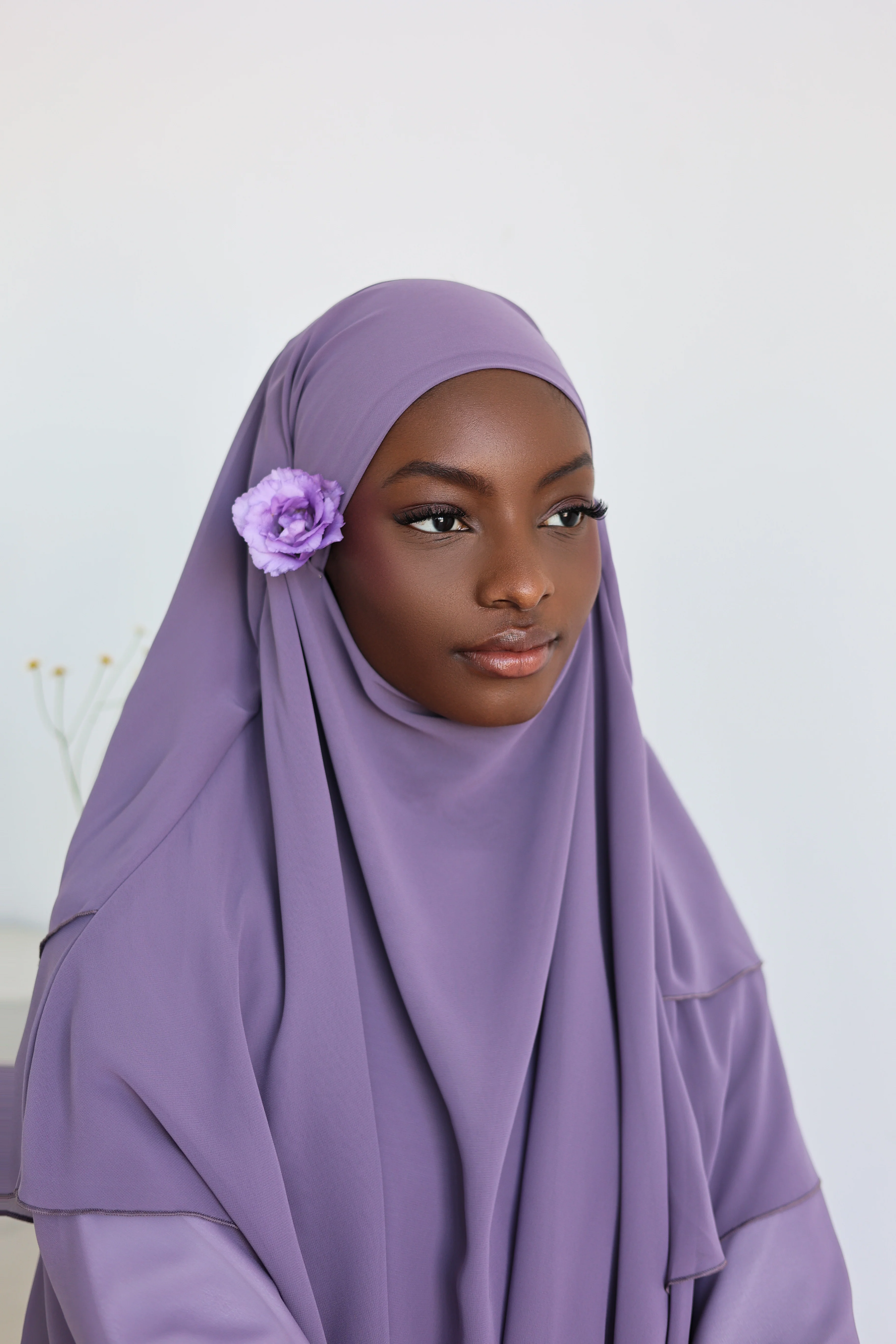 Chiffon Khimar LAVENDER - Image 2