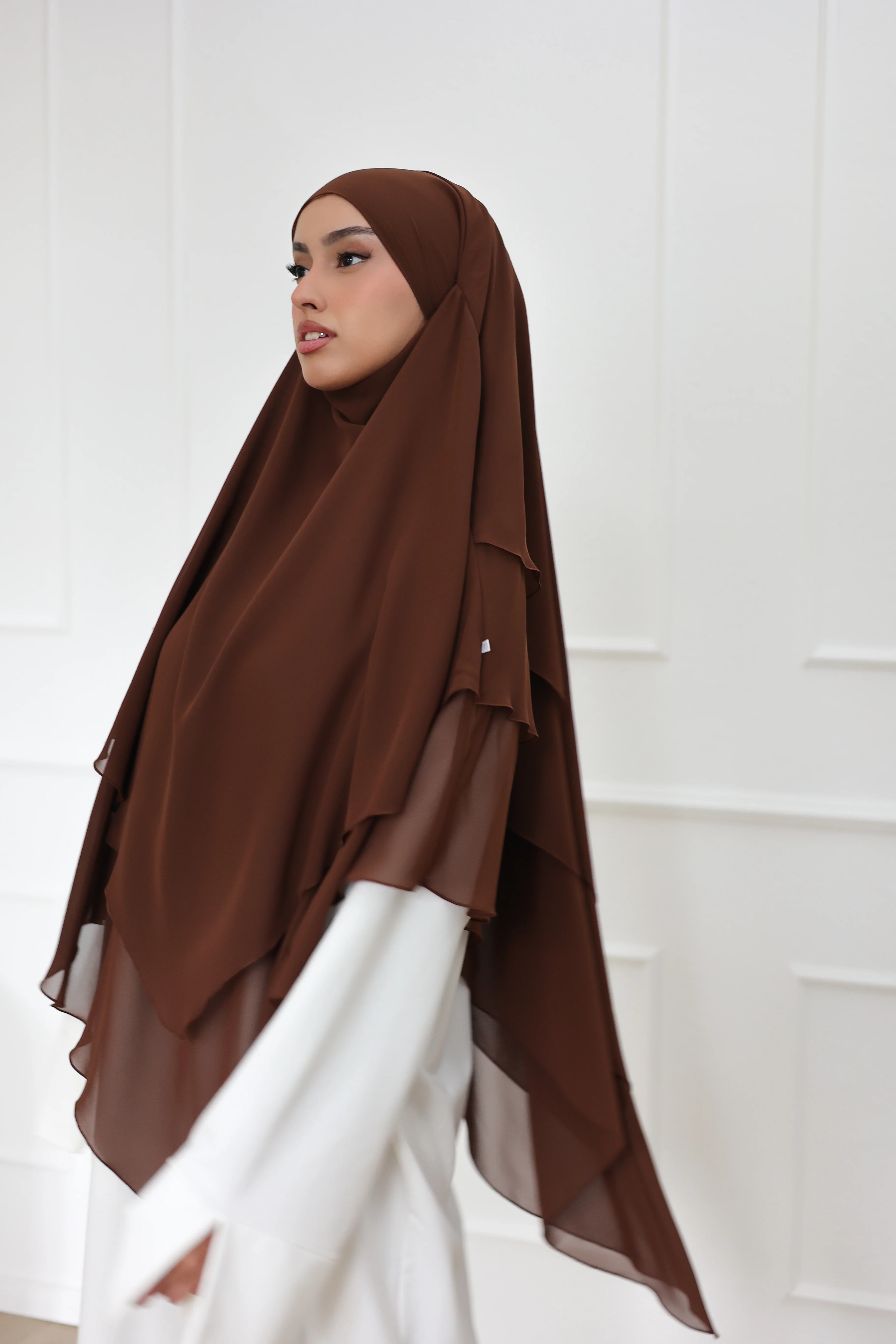 Chiffon Khimar HAZELNUT - Image 5