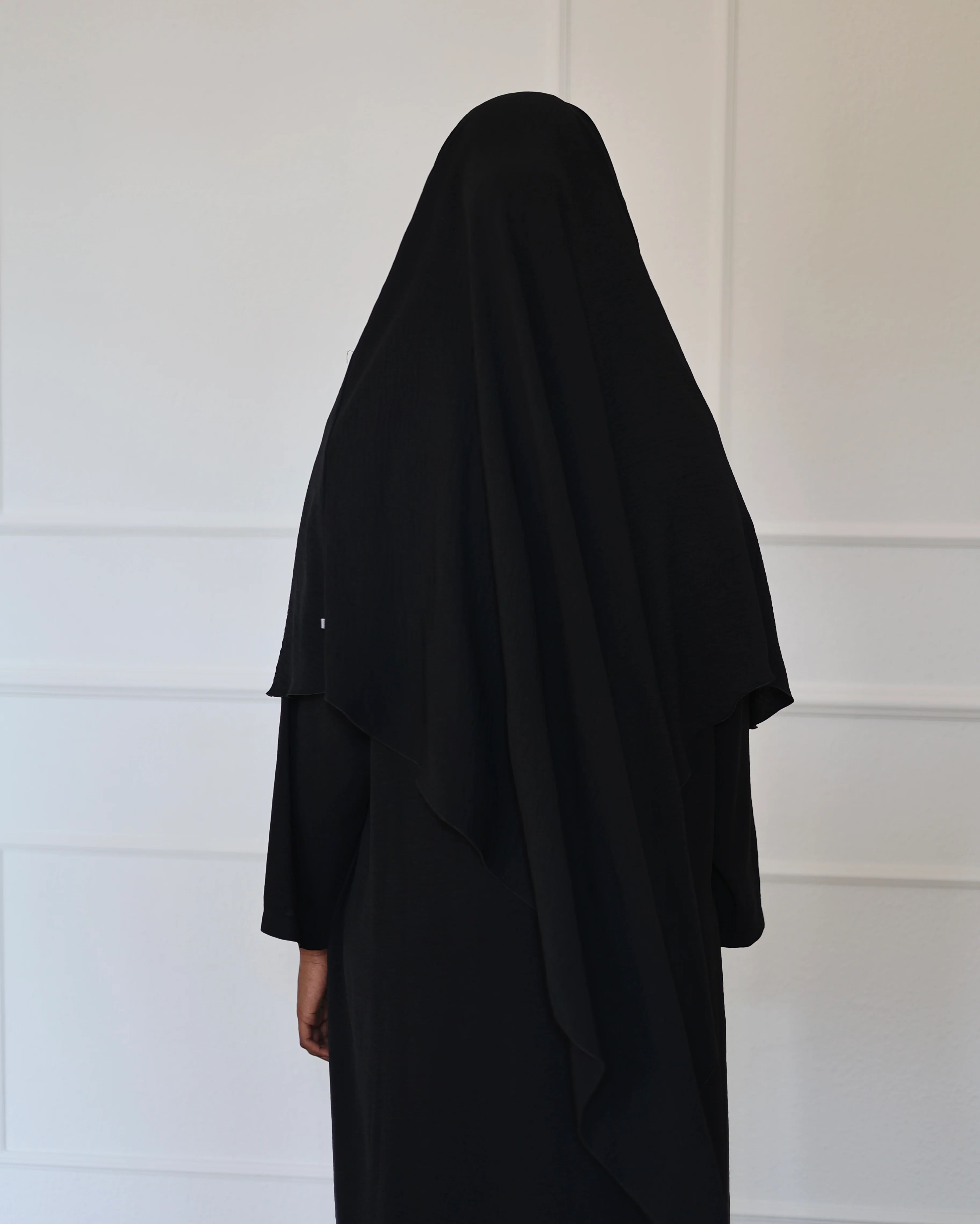 PEARLY COLLECTION Baumwoll Khimar BLACK - Image 4