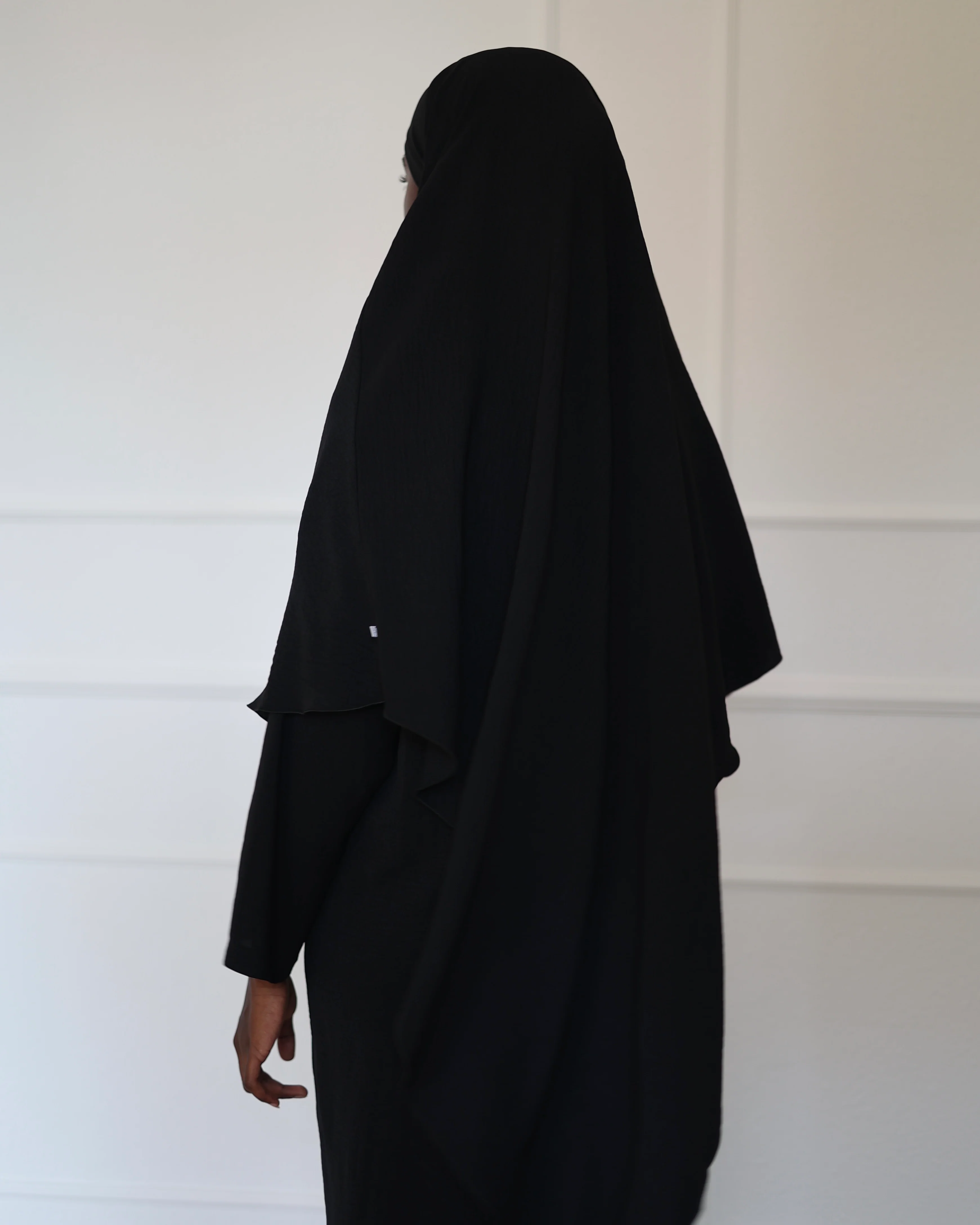 PEARLY COLLECTION Baumwoll Khimar BLACK - Image 5