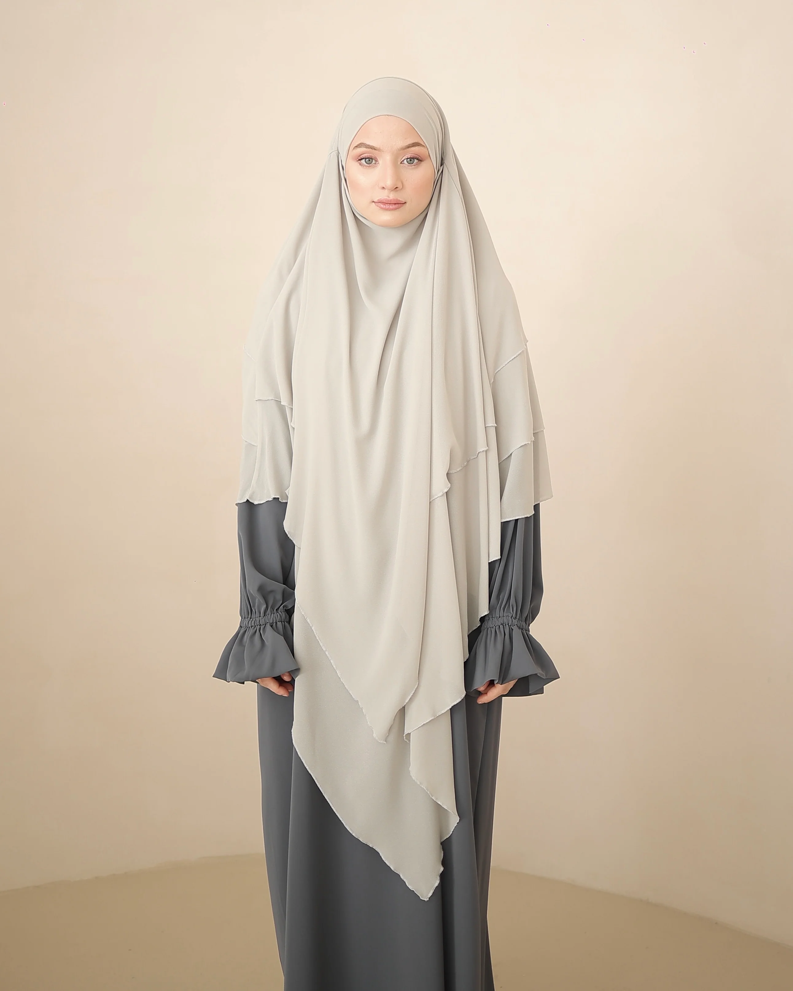 Langer Chiffon Khimar CLOUD - Image 3