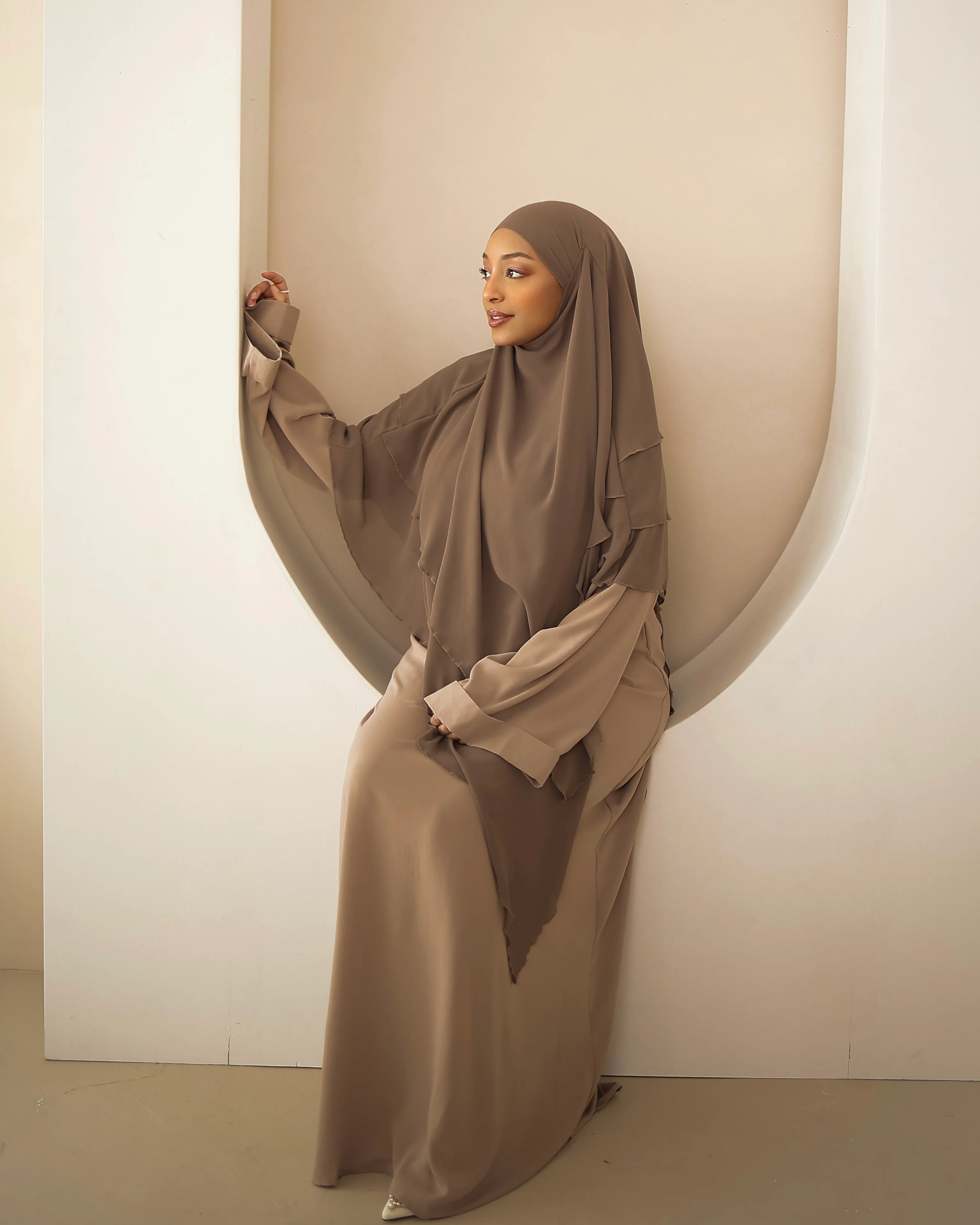 Langer Chiffon Khimar BEACH - Image 2