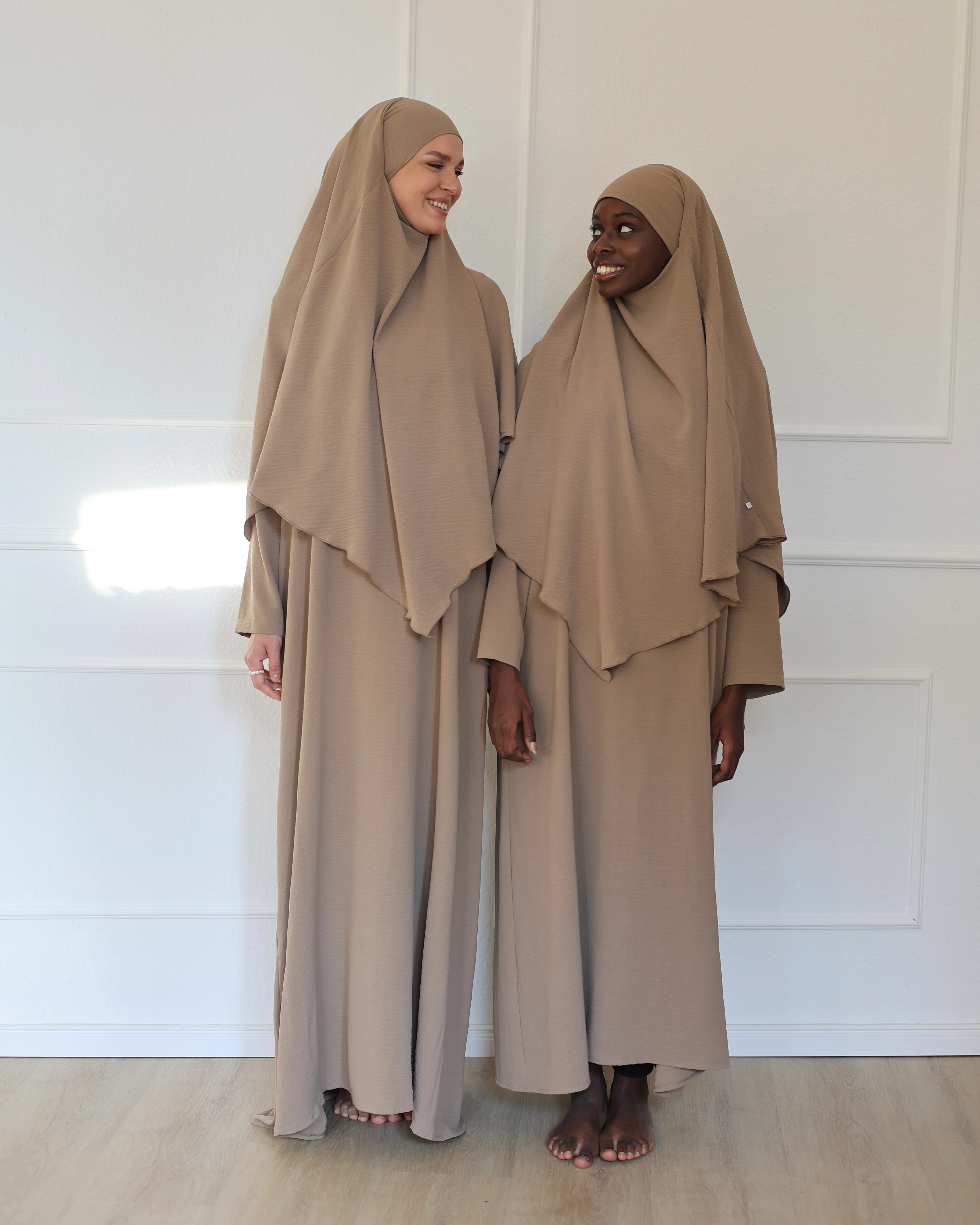 PEARLY COLLECTION Baumwoll Khimar CAPPUCCINO - Image 10