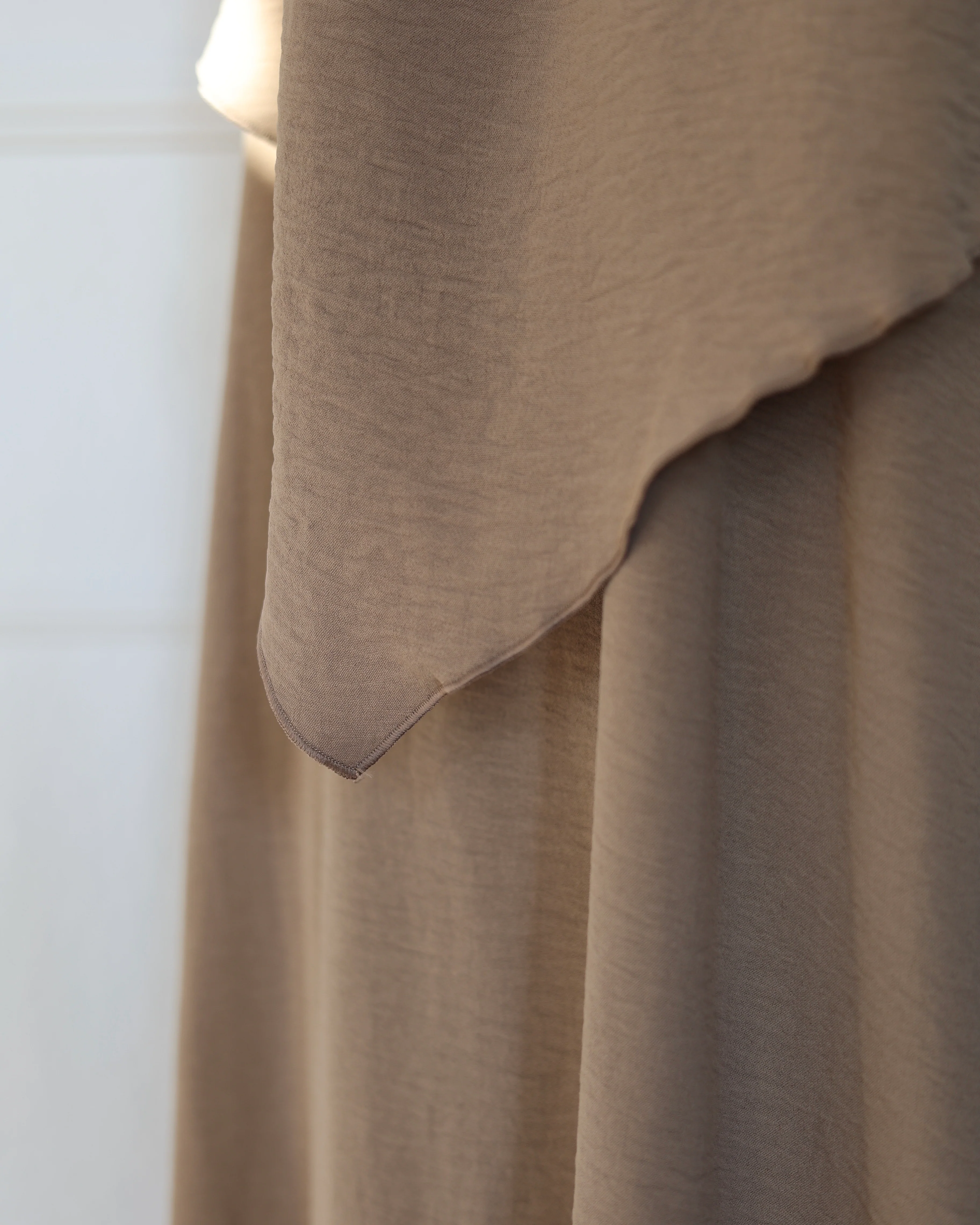 PEARLY COLLECTION Baumwoll Khimar CAPPUCCINO - Image 4