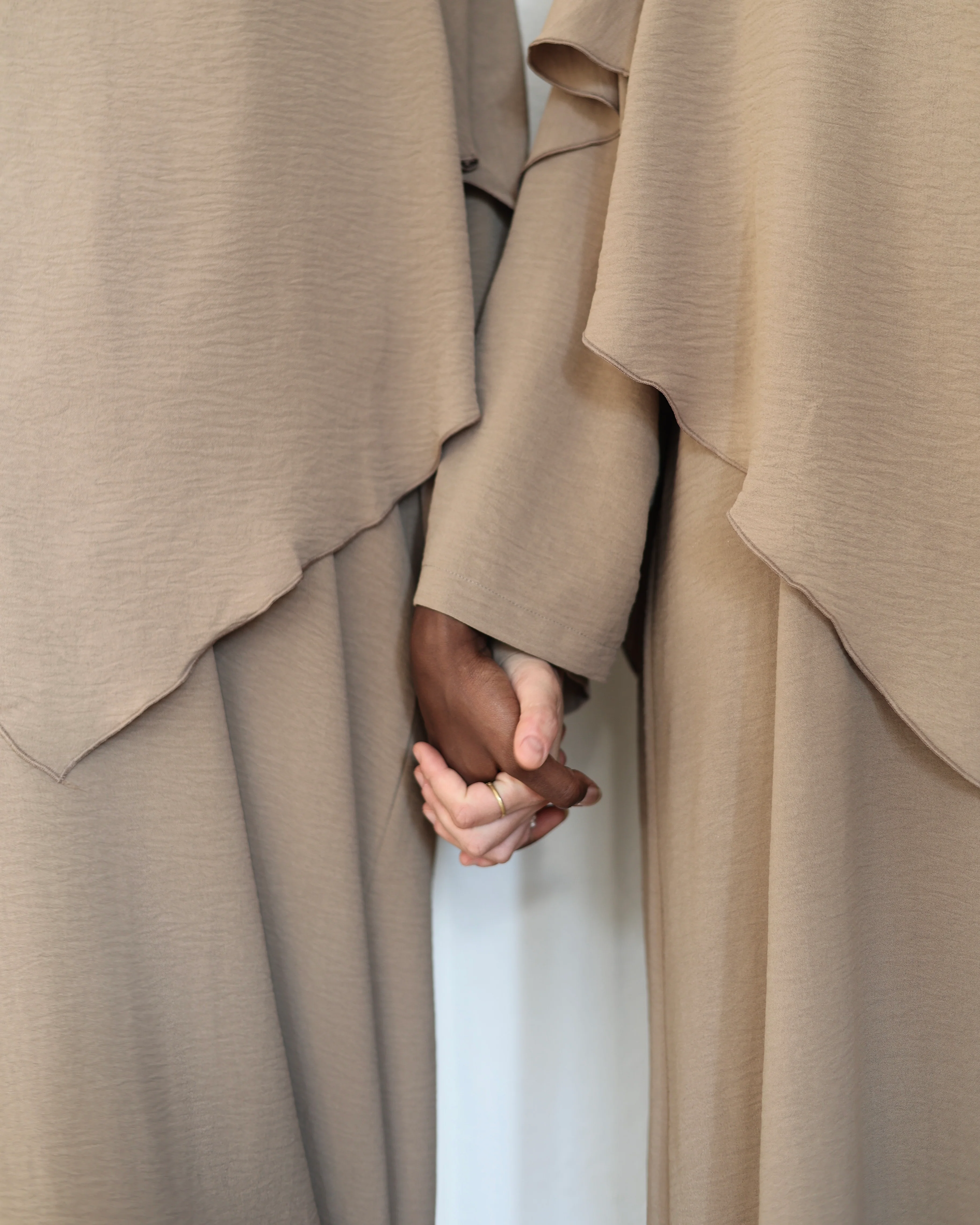 PEARLY COLLECTION Baumwoll Khimar CAPPUCCINO - Image 9
