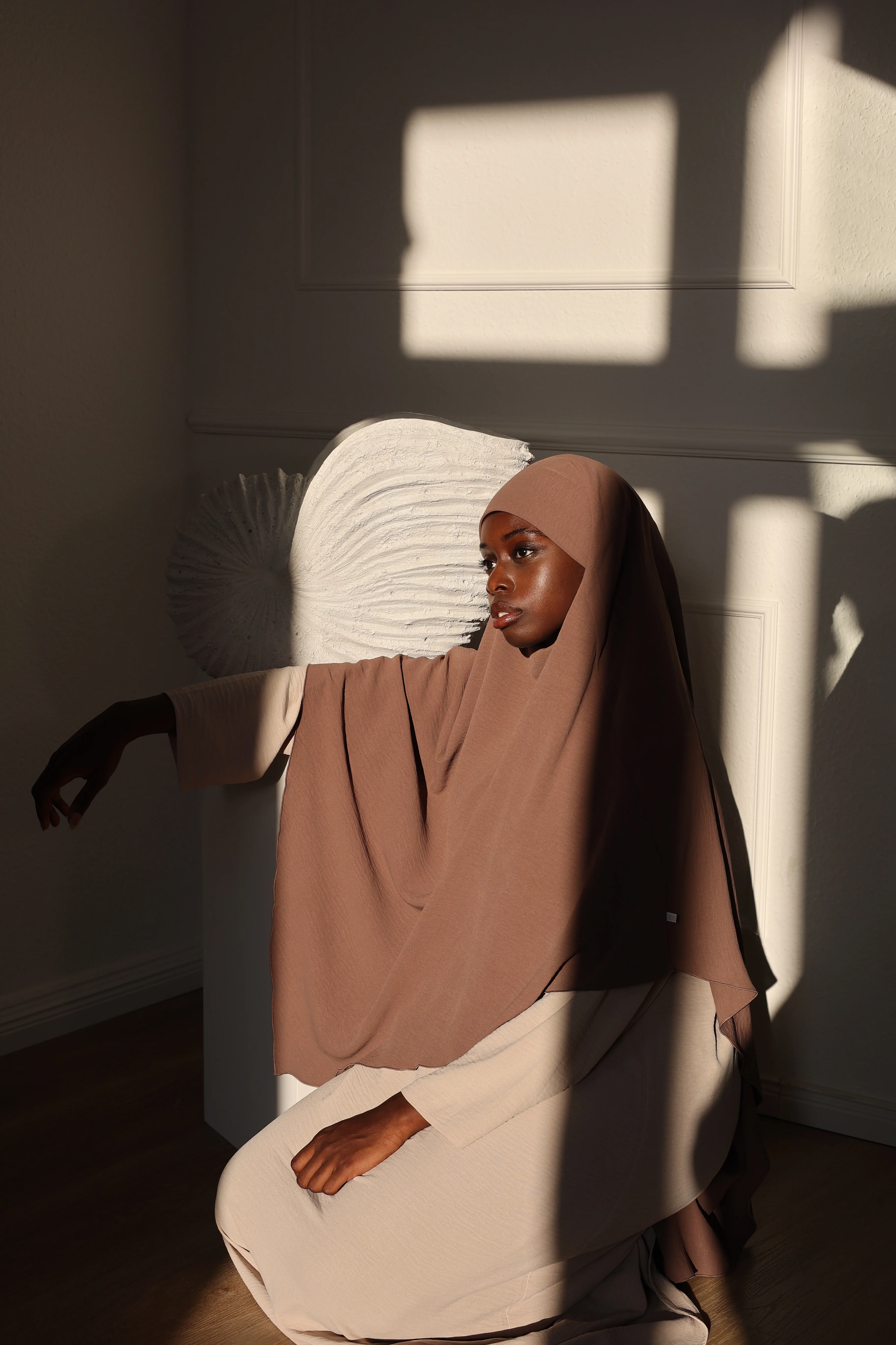 PEARLY COLLECTION Baumwoll Khimar EARTH - Image 4