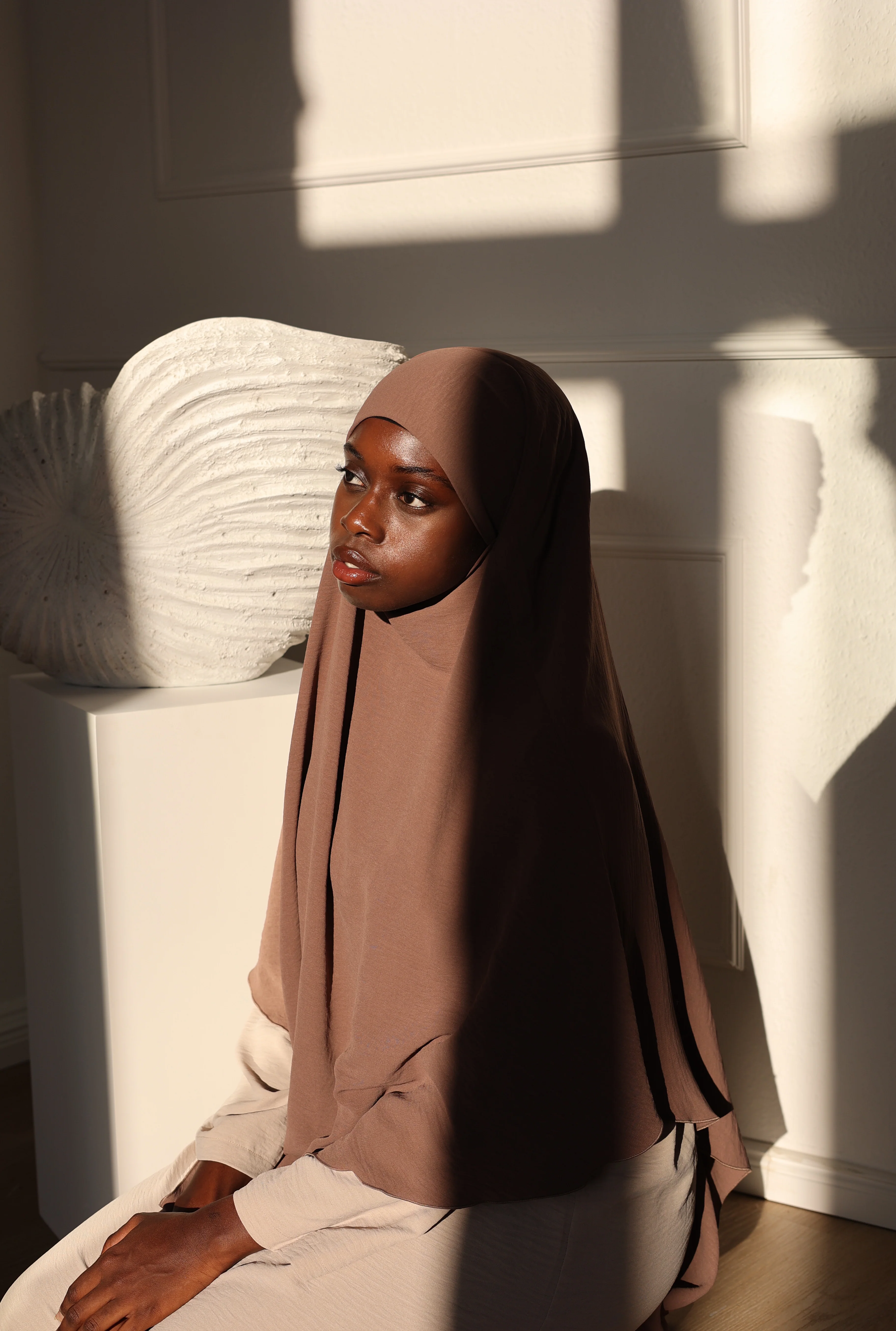 PEARLY COLLECTION Baumwoll Khimar EARTH - Image 6