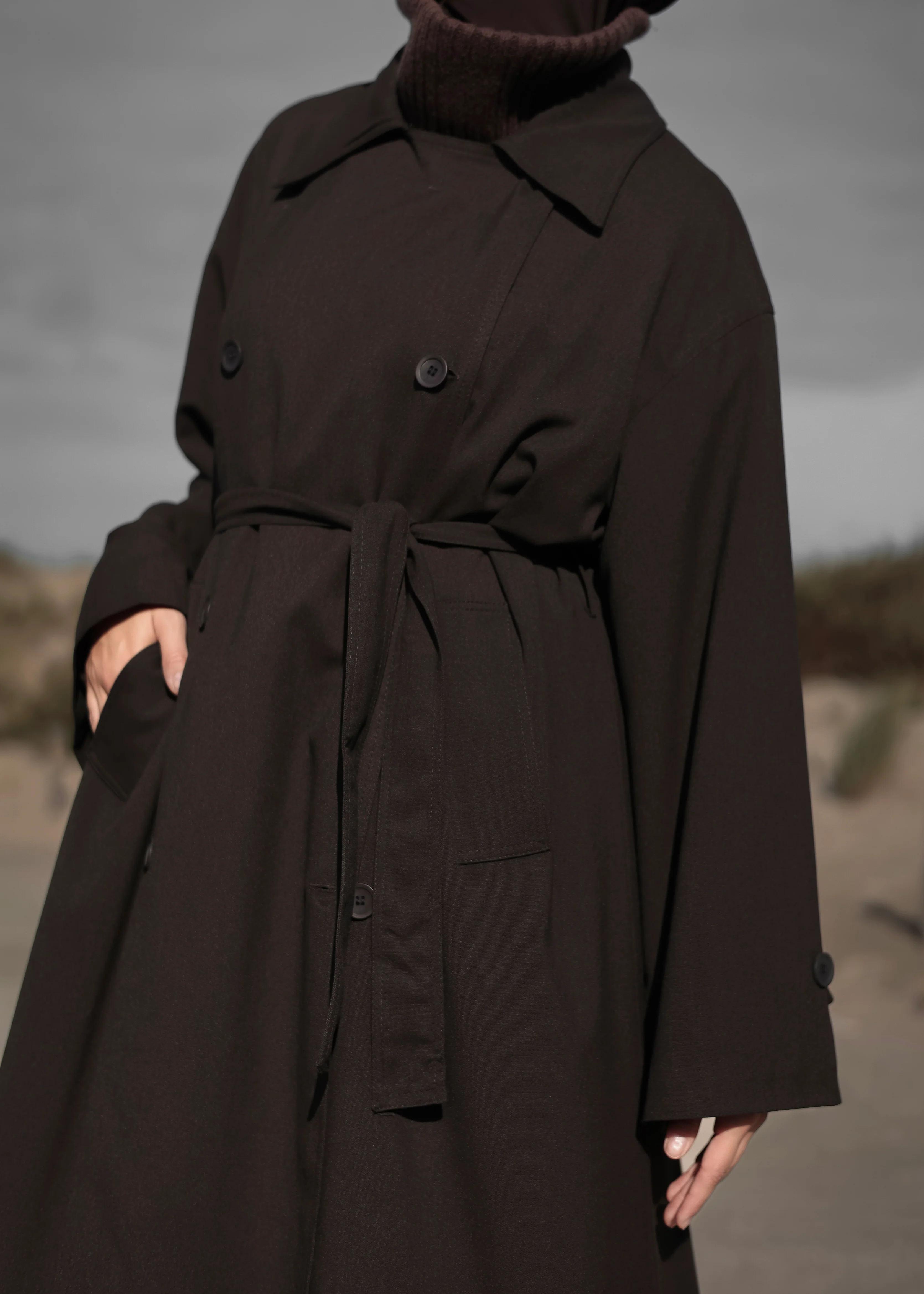 PEARLY STUDIO Trenchcoat DARK BROWN - Image 10