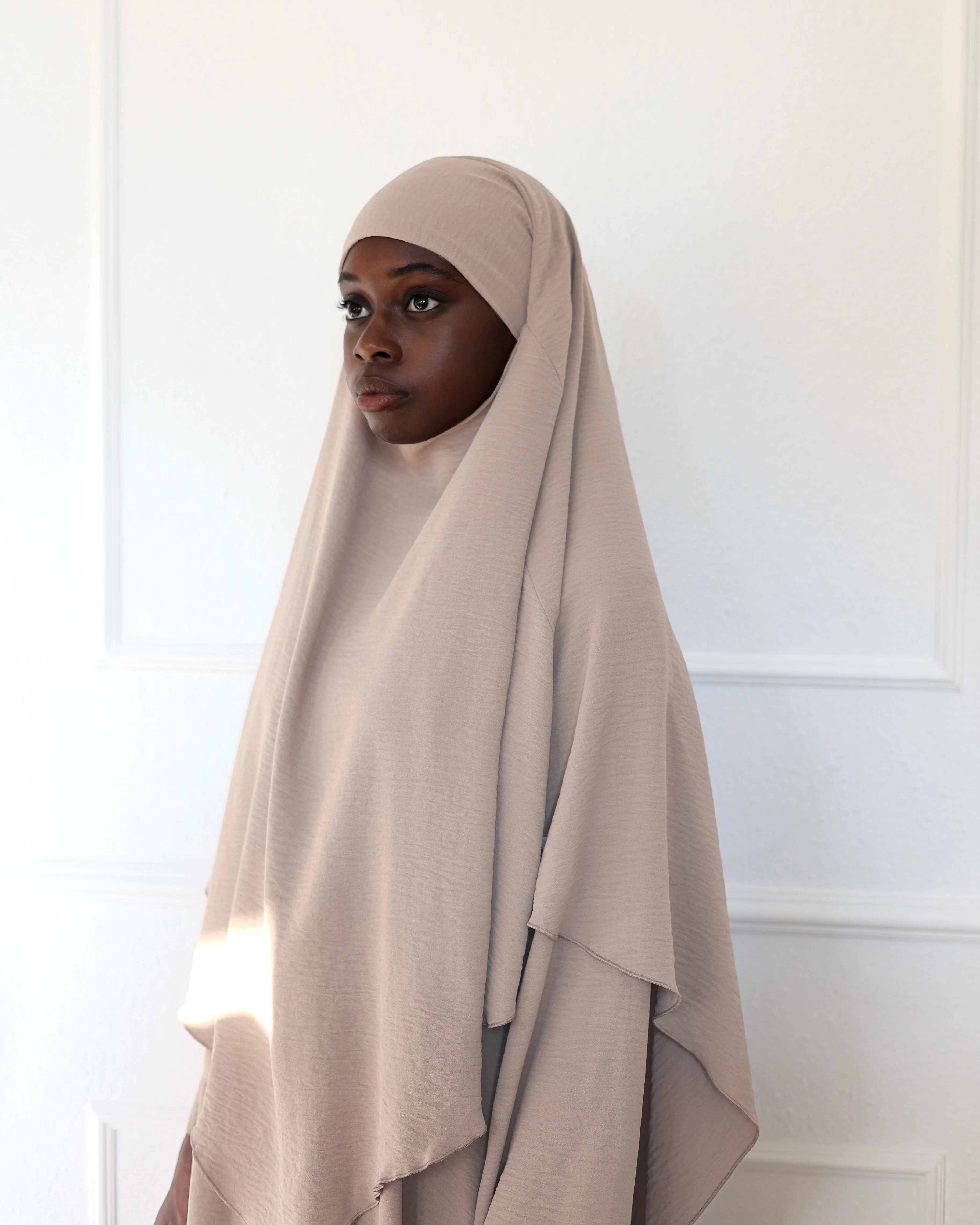 PEARLY COLLECTION Baumwoll Khimar IVORY - Image 3